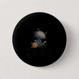 Funny cat i crochet so i don't choke people funny 2 inch round button