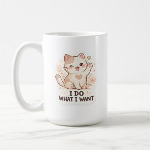 Funny Cat  I Do What I Want Cute Cat Coffee Mug