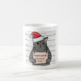 Funny Cat I Knocked Over Christmas Tree  Coffee Mug