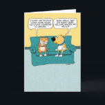 Funny Cat Ignoring Dog Birthday Card<br><div class="desc">This cute and funny cartoon birthday card features a cat who wants someone to ignore ... ignoring the fact that the dog would love to be ignored. They're made for each other! This is a great card for a cat lover or dog lover or a lover of both! Thanks for...</div>
