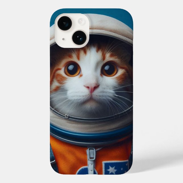Funny Cat in Astronaut Gear - Space Adventure Desi Case-Mate iPhone Case (Back)