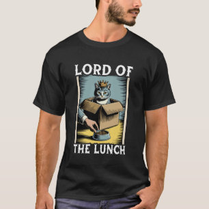 Funny Cat In Box Lord Of The Lunch Cat Lover Cat 2 T-Shirt