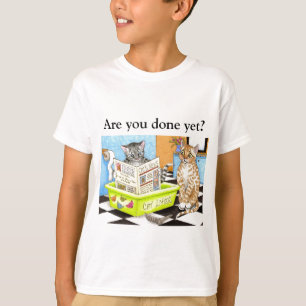 Funny Cat in litter 464 t-shirt