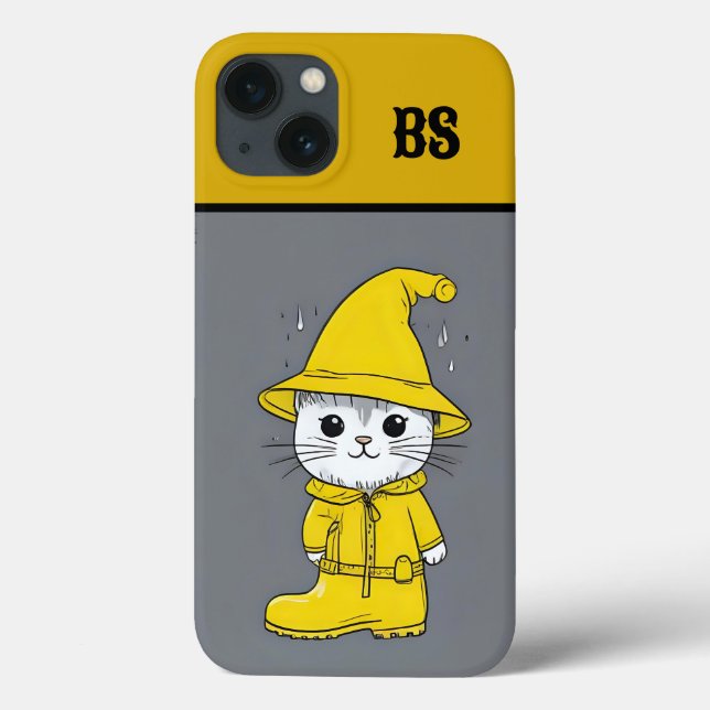 Funny Cat in Rain Boots – cat Humour Case-Mate iPhone Case (Back)