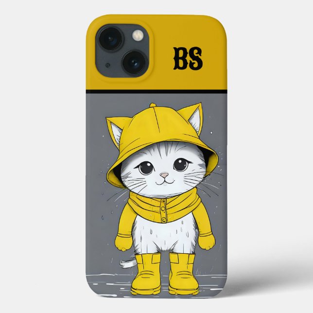 Funny Cat in Rain Boots – cat Humour Case-Mate iPhone Case (Back)