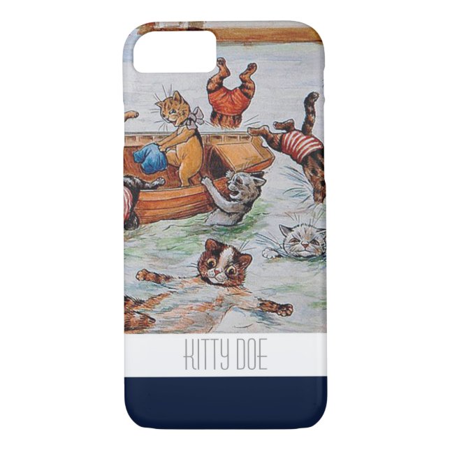 Funny Cat iPhone7 Case - Louis Wain's Boating Cats (Back)
