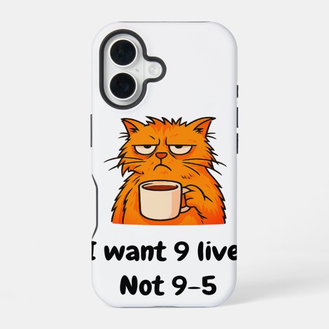 Funny Cat   iPhone 16 Case (Back)