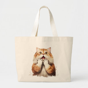 Funny Cat Jumbo Tote