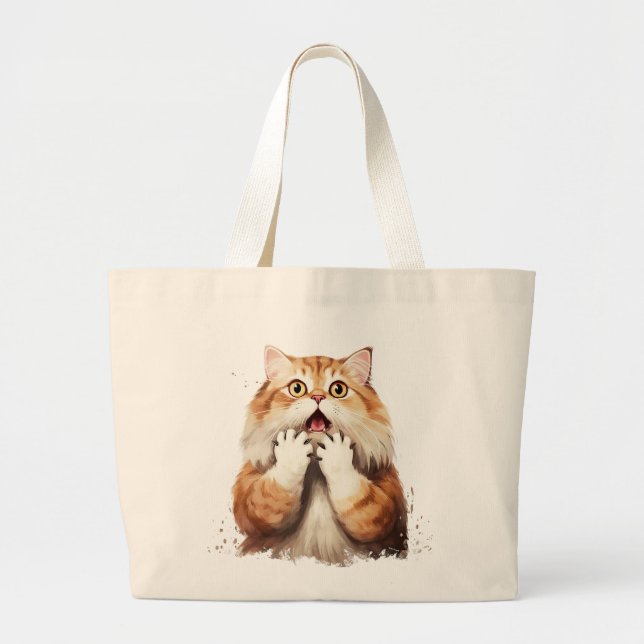 Funny Cat Jumbo Tote (Front)