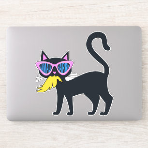 Funny Cat Kamala Eat Trump Election Sticker Harris