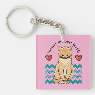 funny cat keychain