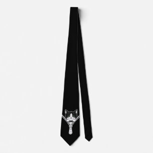 Funny Cat Kitten Peek Tie
