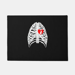 Funny Cat Kitten Skeleton Halloween Costume Gift Doormat