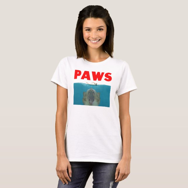 Funny Cat Kitty Paws Movie Parody T-Shirt (Front Full)