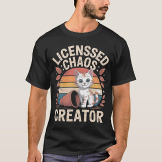 Funny Cat Knocking Stuff Over T-Shirt
