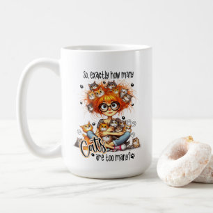Funny Cat Lady Mugs Cute Typography 15oz Mug