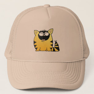 Funny cat laugh trucker hat