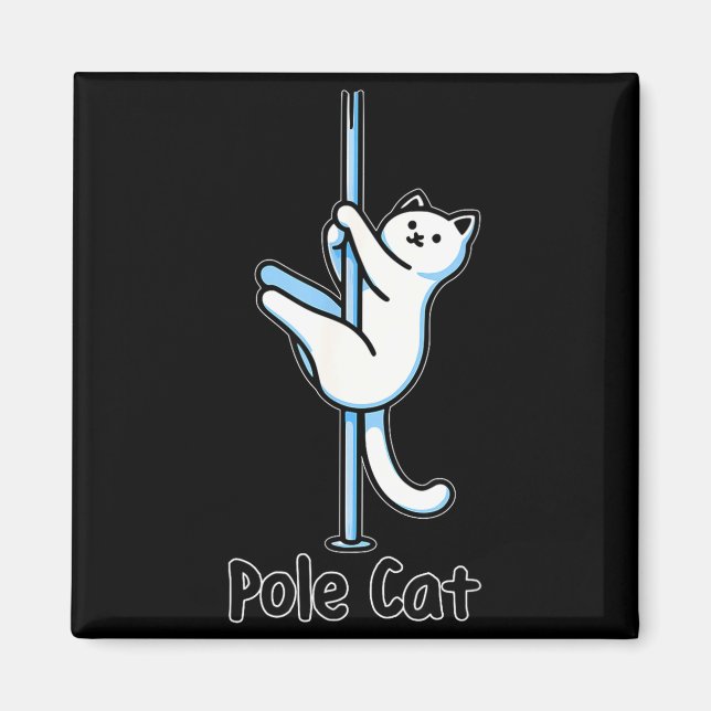 Funny Cat Le Dancing Or Is It A Lecat Wordplay Jok Magnet (Front)