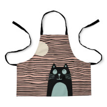 Funny cat looking at the moon