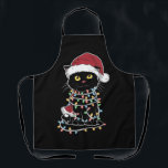 Funny Cat Lover Christmas Lights Apron<br><div class="desc">Funny Cat Lover Christmas Lights</div>