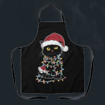Funny Cat Lover Christmas Lights Apron<br><div class="desc">Funny Cat Lover Christmas Lights</div>