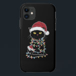 Funny Cat Lover Christmas Lights iPhone 11 Case<br><div class="desc">Funny Cat Lover Christmas Lights</div>