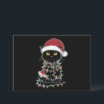 Funny Cat Lover Christmas Lights Holiday Card<br><div class="desc">Funny Cat Lover Christmas Lights</div>