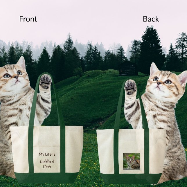 Funny Cat Lover Cuddles And Claws Tote Bag (Creator Uploaded)