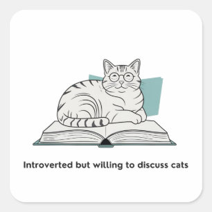 Funny Cat Lover Gift   Square Sticker