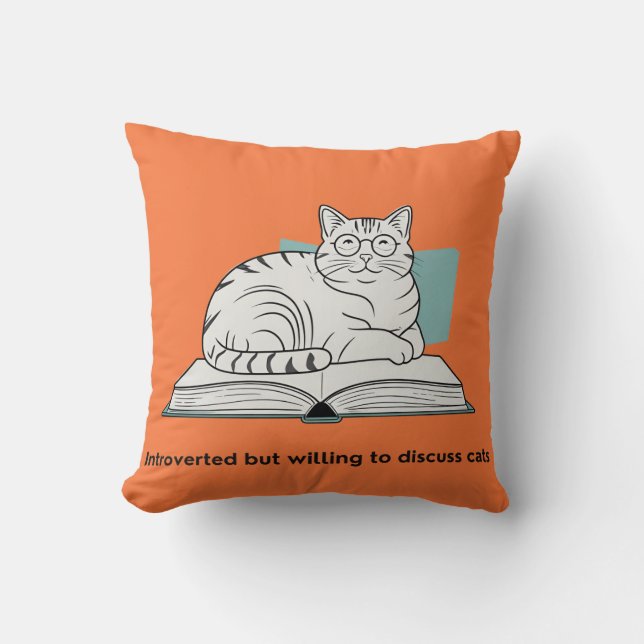 Funny Cat Lover Gift   Throw Pillow (Front)