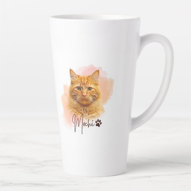 Funny Cat Lover Latte Mug – Cute Gift for Cat Moms (Right)