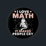 Funny Cat Lover Mathematics Humour Maths Nerd 2 Inch Round Button<br><div class="desc">Cat Math and School Teacher Jokes. Funny Cat Lover Mathematics Humour Maths Nerd.</div>