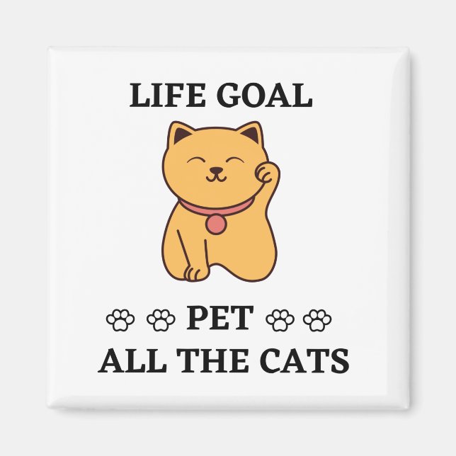 FUNNY CAT LOVER PET ALL THE CATS  MAGNET (Front)