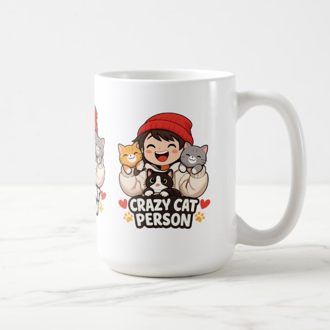 Funny Cat Lover T-Shirt | Life Is Better With Cats Coffee Mug (Right)