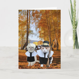 Funny Cat Lover Thanksgiving Card
