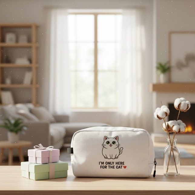 Funny Cat Lover Valentine Mousepad - I'm Only Here Dopp Kit (Creator Uploaded)