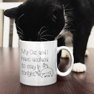 Funny Cat Lovers Excuse Quote Name Coffee Mug