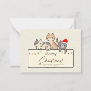 Funny Cat Lovers Holidays Personalized Christmas  Card