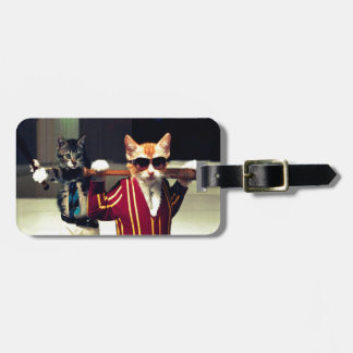 Funny cat luggage tag
