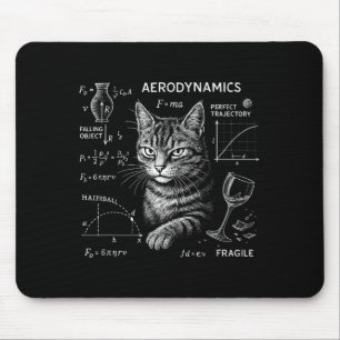 Funny Cat Math Physics Equations Science Humor  Mouse Pad