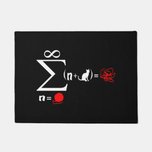 Funny Cat Mathematics Doormat