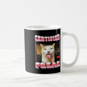 Funny Cat Meme - Certified Freak Funny Cat Meme  Coffee Mug