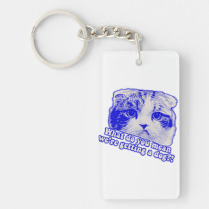 Funny cat meme for cat lovers and cat owners keychain