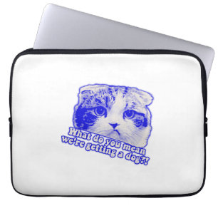 Funny cat meme for cat lovers and cat owners laptop sleeve