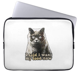 Funny cat meme for cat lovers and kitten owners laptop sleeve
