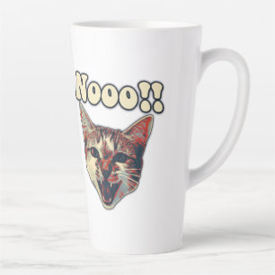 Funny cat meme for cat persons and cat owners latte mug