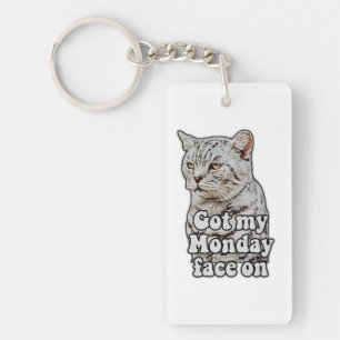 Funny cat meme for kitty lovers and cat lovers keychain