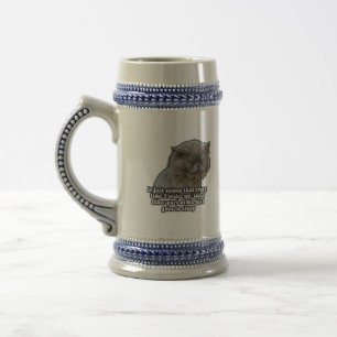 Funny cat meme for kitty lovers and cat owners beer stein