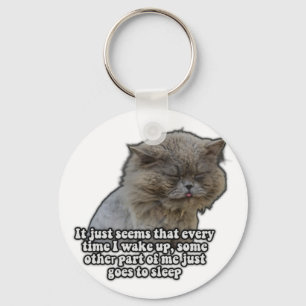 Funny cat meme for kitty lovers and cat owners keychain