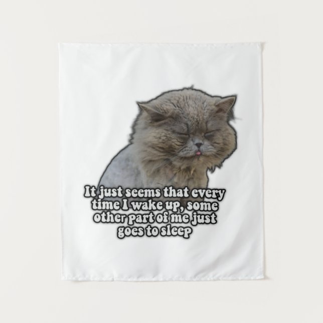Funny cat meme for kitty lovers and cat owners tapestry (Front)